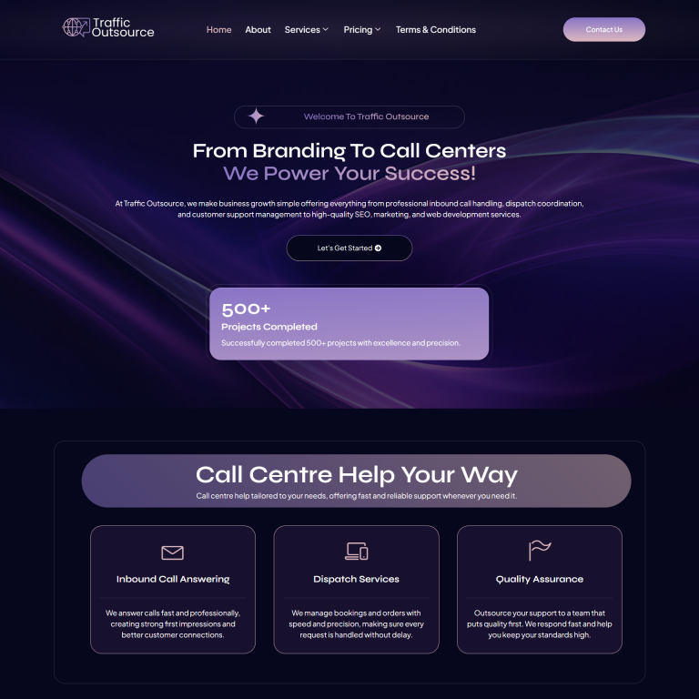 Traffic Outsource Hub website